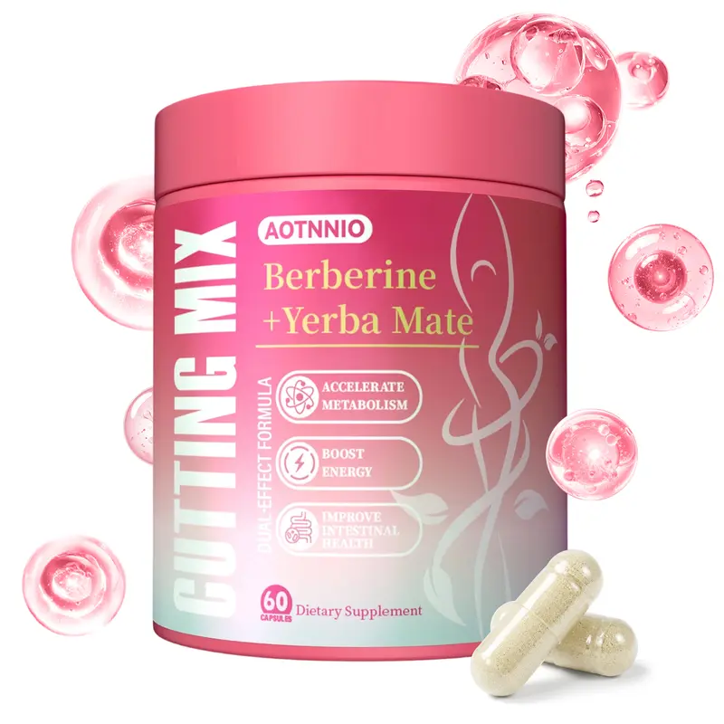 All-in-One Cutting Capsules 60ct|Berberine Complex|5-HTP|Magnesium|Chromium|Yerba Mate|Men Women Wellness