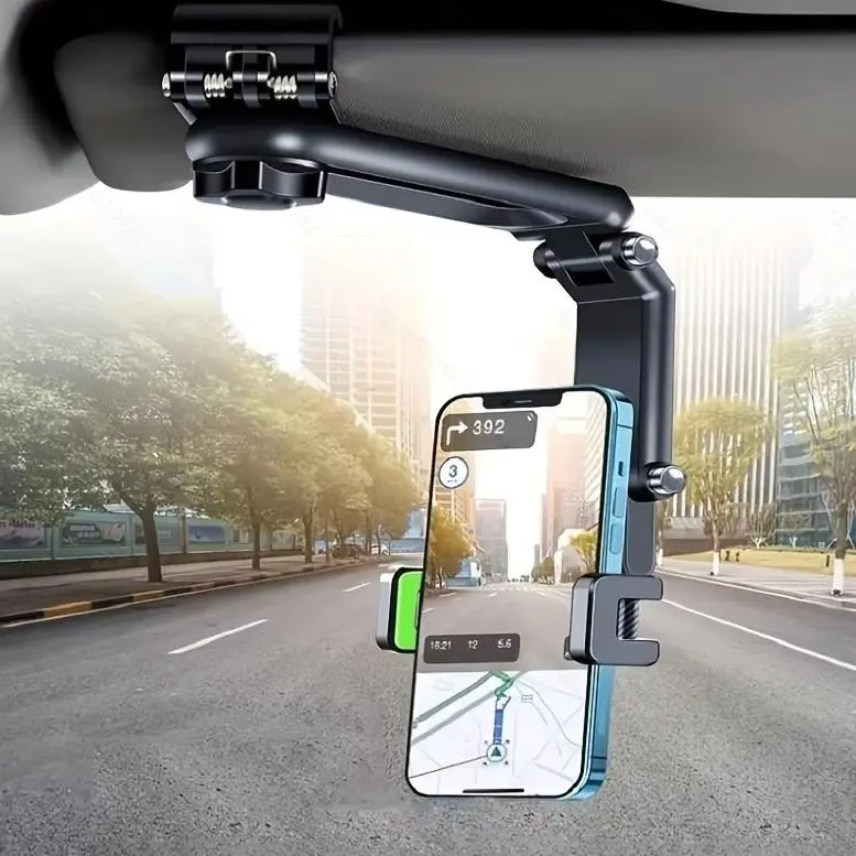 Joytutus Car Phone Mount - Long Adjustable Arm, 360° Rotatable Anti-Scratch Secure Clamp, Multi-Angle Viewing Holder for Vehicles, Car Interior Accessory for Vlog Creators, Ideal Gift